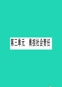 安徽省2019中考道德与法治总复习 八上 第3单元 勇担社会责任知识梳理课件