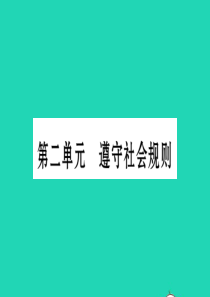 安徽省2019中考道德与法治总复习 八上 第2单元 遵守社会规则知识梳理课件