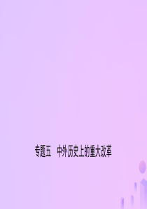 安徽省2019年中考历史专题复习 专题五 中外历史上的重大改革课件