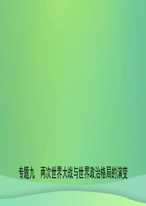 安徽省2019年中考历史专题复习 专题九 两次世界大战与世界政治格局的演变课件