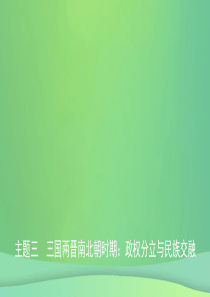 安徽省2019年秋中考历史总复习 主题三 三国两晋南北朝时期 政权分立课件