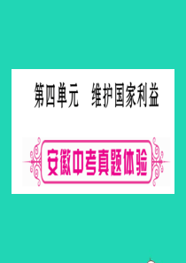 安徽省2019届中考道德与法治总复习 八上 第4单元 维护国家利益考点突破课件