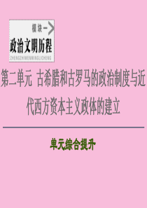 2021新高考历史一轮总复习 模块1 第2单元 古希腊和古罗马的政治制度与近代西方资本主义政体的建立