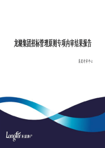 龙湖集团招标管理原则专项内审结果报告(41页)