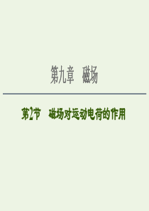 2021届高考物理一轮复习 第9章 磁场 第2节 磁场对运动电荷的作用课件