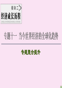 2021届高考历史一轮复习 模块2 专题11 当今世界经济的全球化趋势专题整合提升课件 人民版