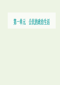 2021高考政治一轮复习 第一单元 公民的政治生活单元综合提升课件 新人教版必修2