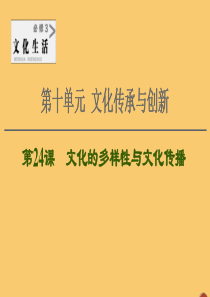 2021高考政治一轮复习 第10单元 文化传承与创新 第24课 文化的多样性与文化传播课件 新人教版