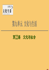 2021高考政治一轮复习 第9单元 文化与生活 第22课 文化与社会课件 新人教版必修3