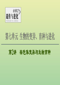 2021高考生物一轮复习 第7单元 生物的变异、育种与进化 第2讲 染色体变异与生物育种课件 新人教