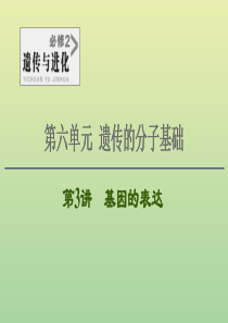 2021高考生物一轮复习 第6单元 遗传的分子基础 第3讲 基因的表达课件 新人教版必修2