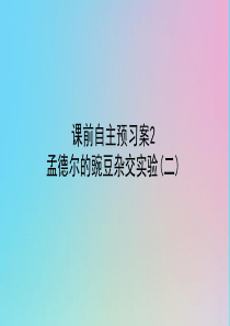 2021高考生物一轮复习 2.1.2 孟德尔的豌豆杂交实验（二）预习案课件 新人教版