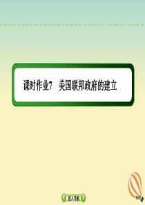 2021高考历史大一轮复习 课时作业7 美国联邦政府的建立课件 新人教版