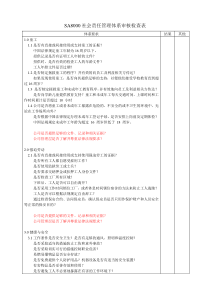 SA8000社会责任管理体系审核检查表99649