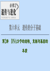 2021版高考生物一轮复习 第6单元 遗传的分子基础 第2讲 DNA分子的结构、复制与基因的本质课件