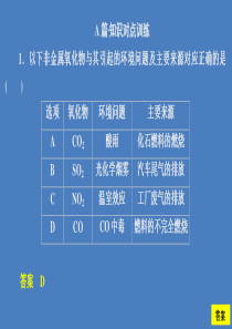 2020新教材高中化学 第八章 化学与可持续发展 第三节 环境保护与绿色化学课时作业课件 新人教版第