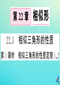 2020秋九年级数学上册 第22章 相似形 22.3 相似三角形的性质 第1课时 相似三角形的性质定