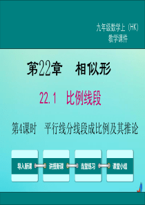 2020秋九年级数学上册 第22章 相似形 22.1 比例线段 第4课时 平行线分线段成比例及其推论