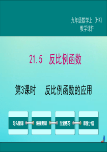 2020秋九年级数学上册 第21章 二次函数与反比例函数 21.5 反比例函数 第3课时 反比例函数