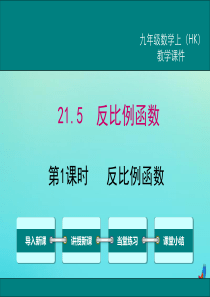 2020秋九年级数学上册 第21章 二次函数与反比例函数 21.5 反比例函数 第1课时 反比例函数