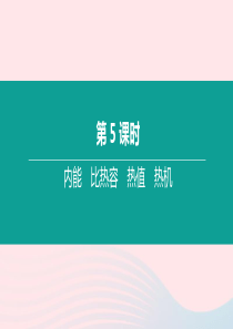 2020年中考物理 第5课时《内能、比热容、热值、热机》复习课件