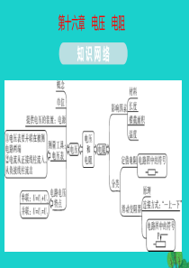 2020年九年级物理全册 第十六章 电压 电阻知识点梳理课件（新版）新人教版