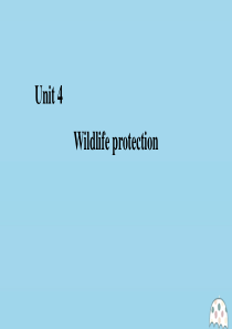 2020年高中英语 Unit 4 Wildlife Protection 单元要点归纳提升课件 新人