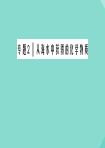 2020年高中化学 专题二 从海水中获得的化学物质专题知识回顾课件 苏教版必修1