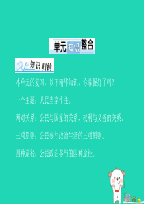 2020年高考政治总复习 第二部分 必修2 第一单元 单元知识整合课件