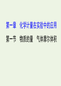 2020年高考化学一轮总复习 物质的量气体摩尔体积1课件 新人教版