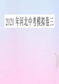 2020年春九年级数学下册 模拟卷三课件（新版）冀教版