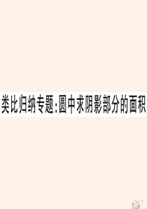 2020年春九年级数学下册 类比归纳专题 圆中求阴影部分的面积课件（新版）华东师大版