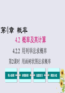 2020年春九年级数学下册 第4章 概率 4.2 概率及其计算 4.2.2 用列举法求概率（第2课时