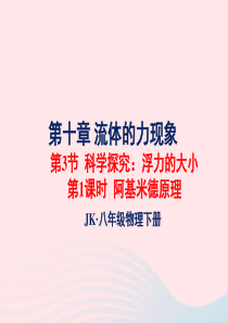 2020年春八年级物理下册 10.3阿基米德原理（第1课时）课件1 （新版）教科版