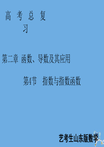 2020届新高考数学艺考生总复习 第二章 函数、导数及其应用 第4节 指数与指数函数课件