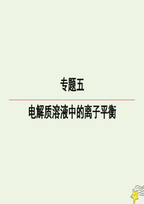 2020届高三化学一轮复习 专题5 第24讲 弱电解质的电离平衡 溶液的pH课件 苏教版