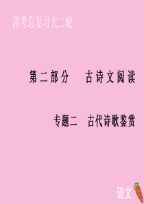 2020届高考语文大二轮总复习 第二部分 专题二 古代诗歌鉴赏  第二节 客观选择题——整体审查细处