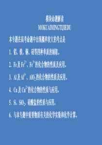 2020高中化学 专题3 从矿物质到基础材料 专题复习讲座课件 苏教版第一册