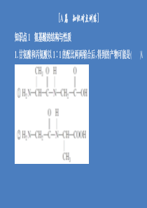 2020高中化学 第四章 生命中的基础有机化学物质 第三节 蛋白质和核酸课后提升练习课件 新人教版选