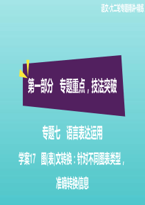 2020高考语文二轮复习 专题七 语言表达运用 学案17 图（表）文转换：针对不同图表类型，准确转换