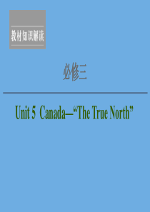 2020高考英语一轮复习 Unit 5 Canada—“The True North”课件 新人教版