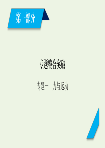 2020高考物理二轮复习 600分冲刺 专题一 力与运动 第1讲 力与物体的平衡课件