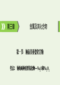 2020高考化学大一轮复习 第三章 金属及其化合物 第1节 考点2 钠的两种重要氧化物——Na2O和