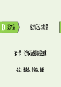 2020高考化学大一轮复习 第六章 化学反应与能量 第1节 考点2 燃烧热、中和热、能源课件