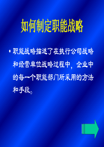 如何制定职能战略（PPT  119页）