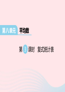 2020春四年级数学下册 第八单元 平均数 第3课时 复式统计表课件 西师大版