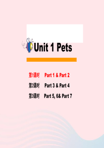 2020春三年级英语下册 Unit 1 Pets第1课时课件 剑桥版