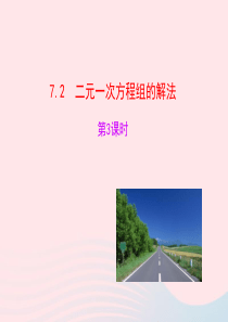 2020春七年级数学下册 第7章二元一次方程组 7.2二元一次方程组的解法第3课时教学课件 华东师大