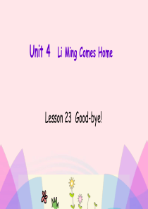 2020春六年级英语下册 Unit 4 Li Ming Comes Home Lesson 23 G