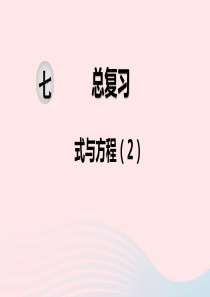 2020春六年级数学下册 第七单元 总复习 1数与代数 第12课时 式与方程课件 苏教版